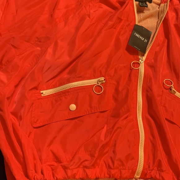 Forever 21 Large Peach Casual Jacket 100% Polyester Lining - Picture 4 of 8